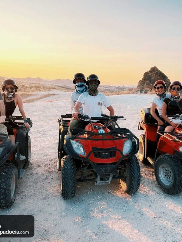 Couple Riding ATV in Love Valley Cappadocia