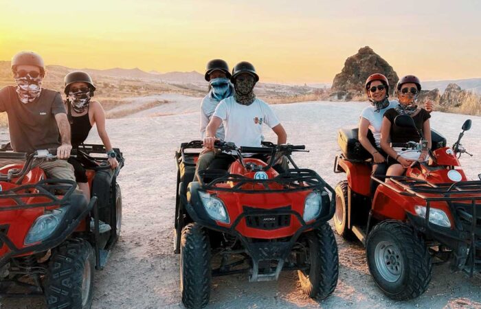 Couple Riding ATV in Love Valley Cappadocia