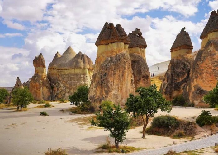 Paşabağ (Monks Valley) with multi-headed fairy chimneys in Cappadocia, Turkey