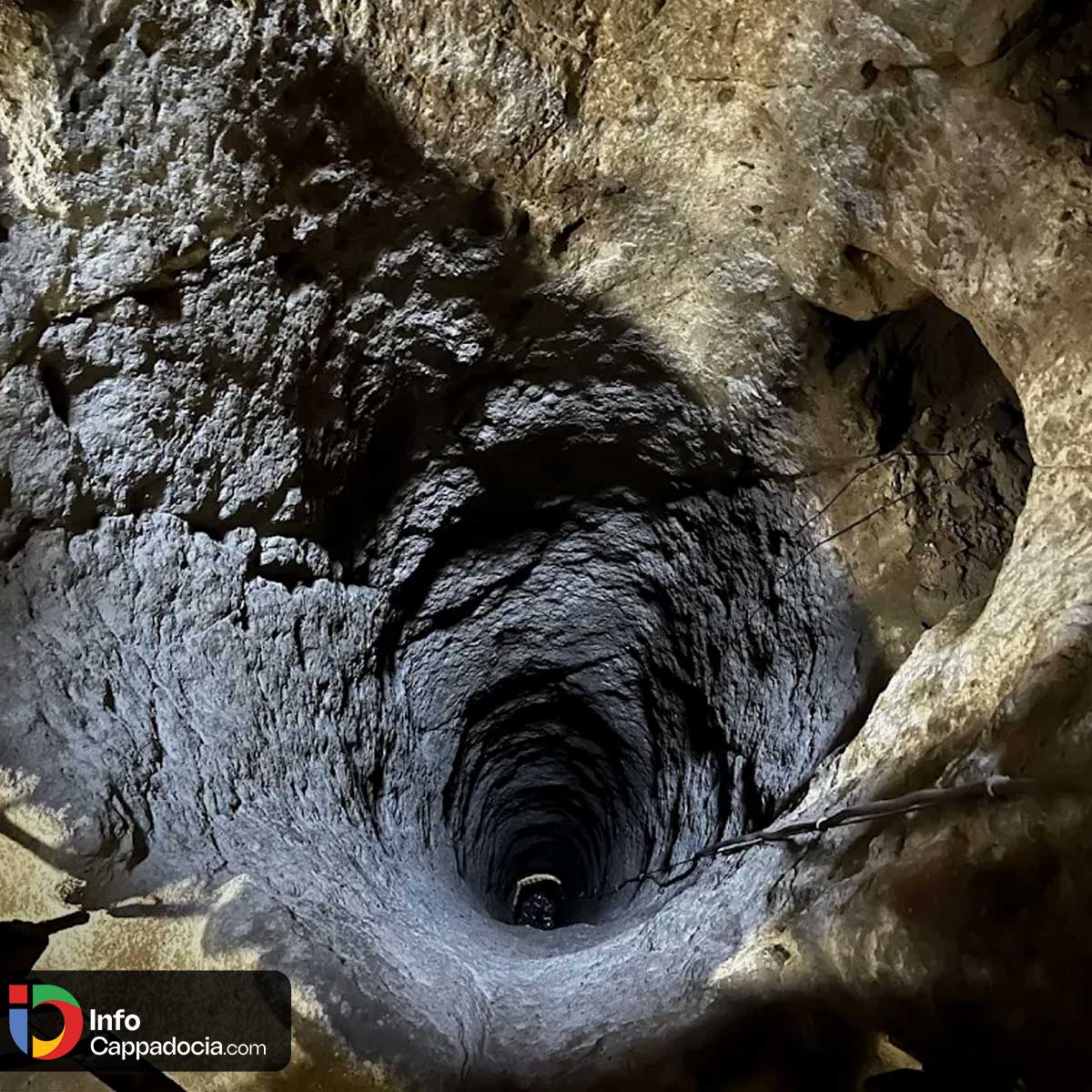 Derinkuyu Underground City: The Deepest Underground City of Cappadocia Ventilation shafts supplying fresh air in Derinkuyu Underground City